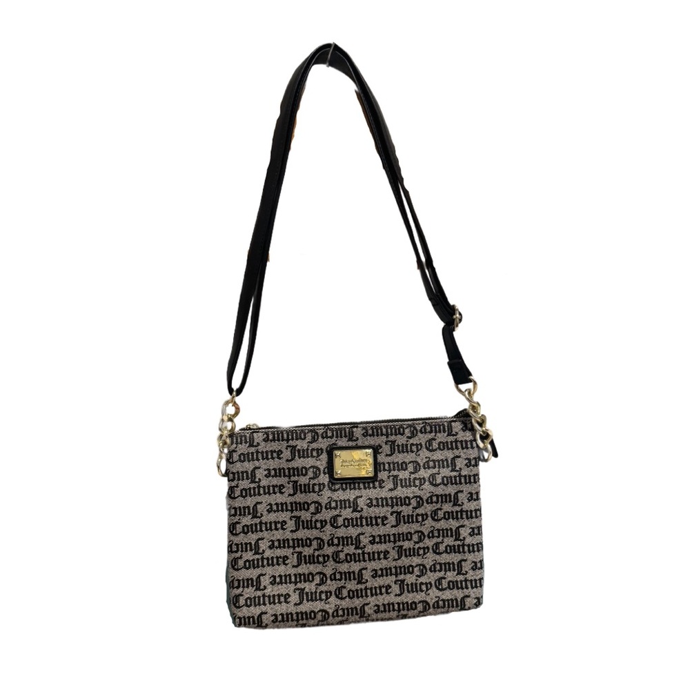 Juicy Couture Monogram Black and Gray Crossbody Bag Excellent Condition - Picture 5 of 8